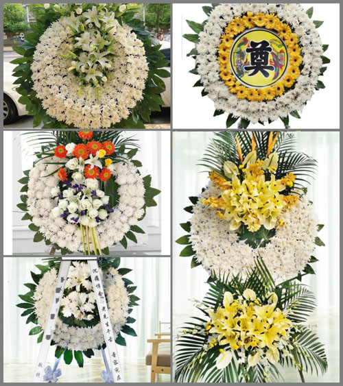 广东韶关市南雄市古市镇小坑村花圈速递